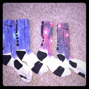Custom galaxy Nike elite socks